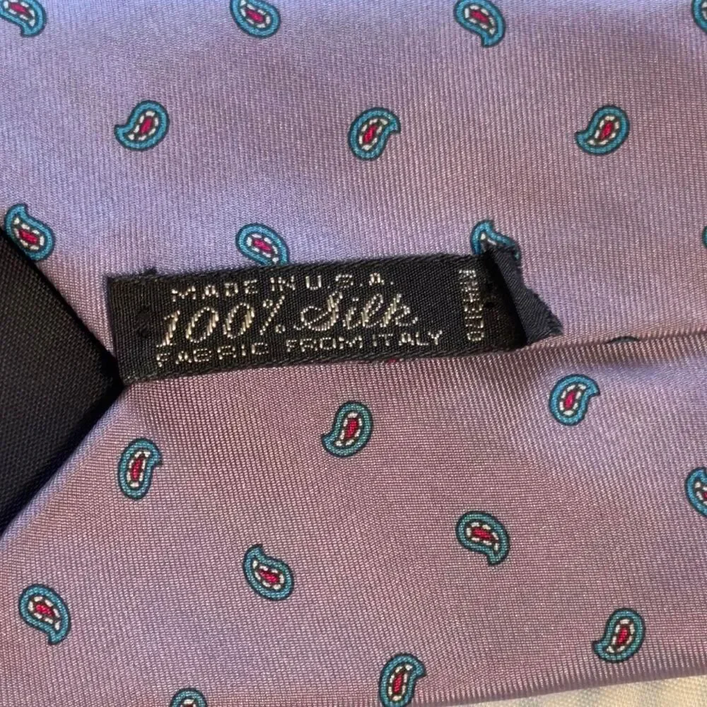 Van Heusen purple paisley silk tie #silk #tie